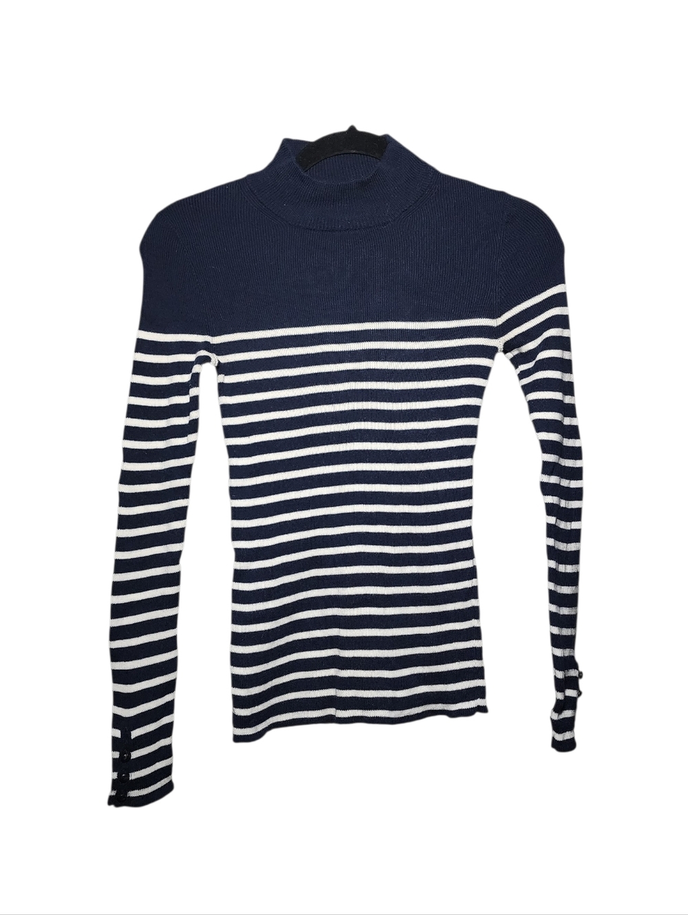 Sezane Navy And White Simon Jumper Sweater Size S - Picture 2 of 8
